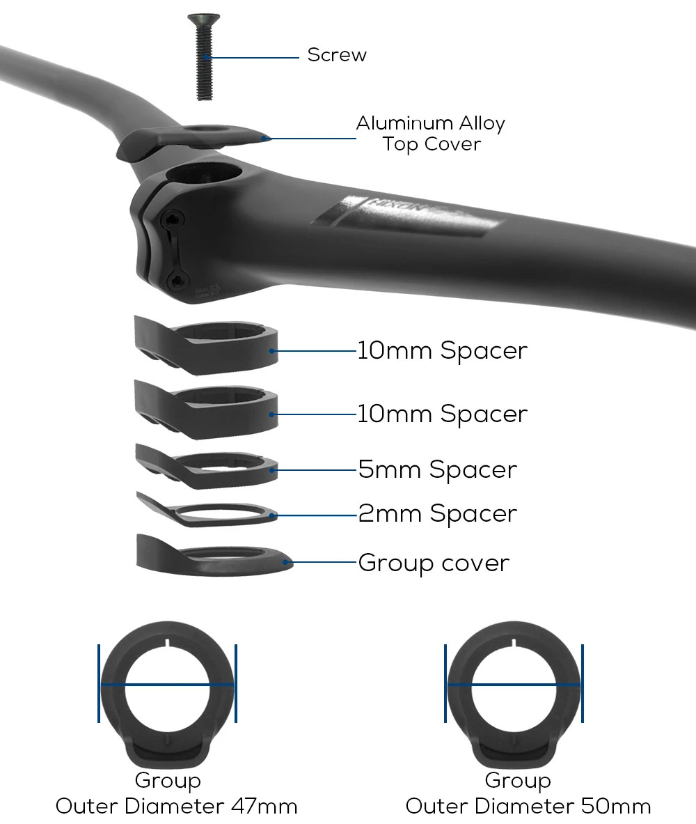 Carbon Integrated Cockpit MTB Handlebar 40mm/50mm/60mm 28.6mm with Mount