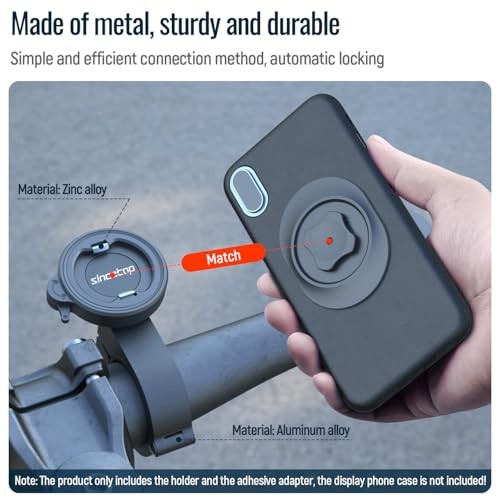 Bike Phone Mount,Motorcycle Phone Holder with 【1st Gen】Handlebar Mount-Black