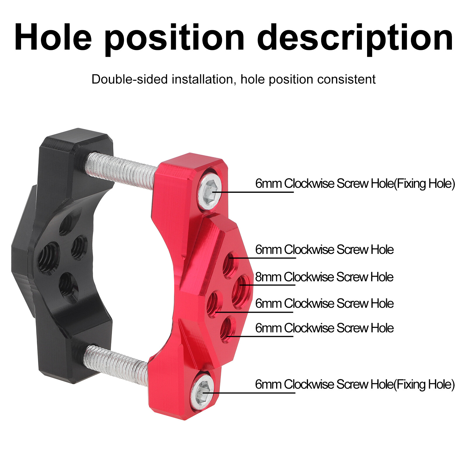 1PC 17-42mm Multifunction CNC Aluminum Alloy Modification Bracket for Motor US