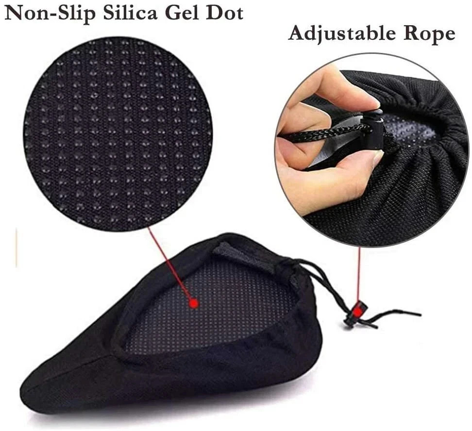 Bicycle Wide Seat Cover Gel Cushion Sporty Soft Padded For Mountain Bike Saddle.
