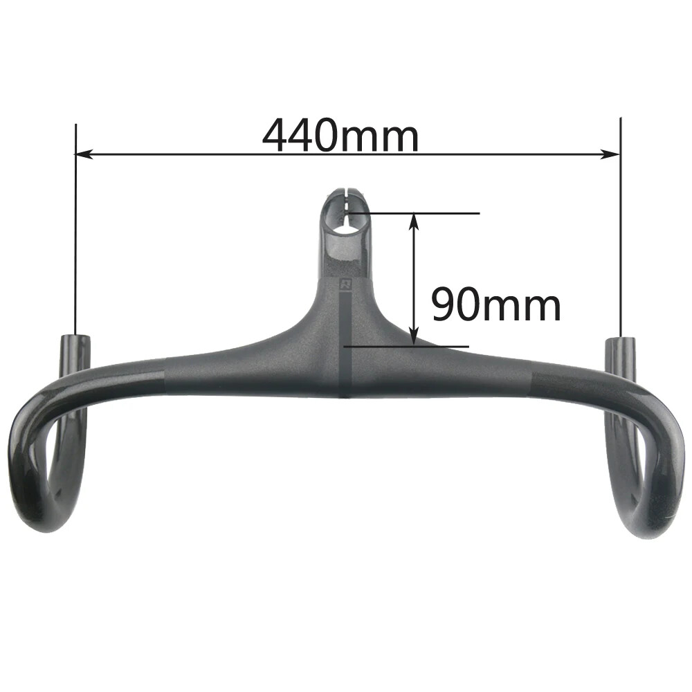 400/420/440mm Carbon Road Racing Bike Handlebar Integrated with Stem Drop Bar