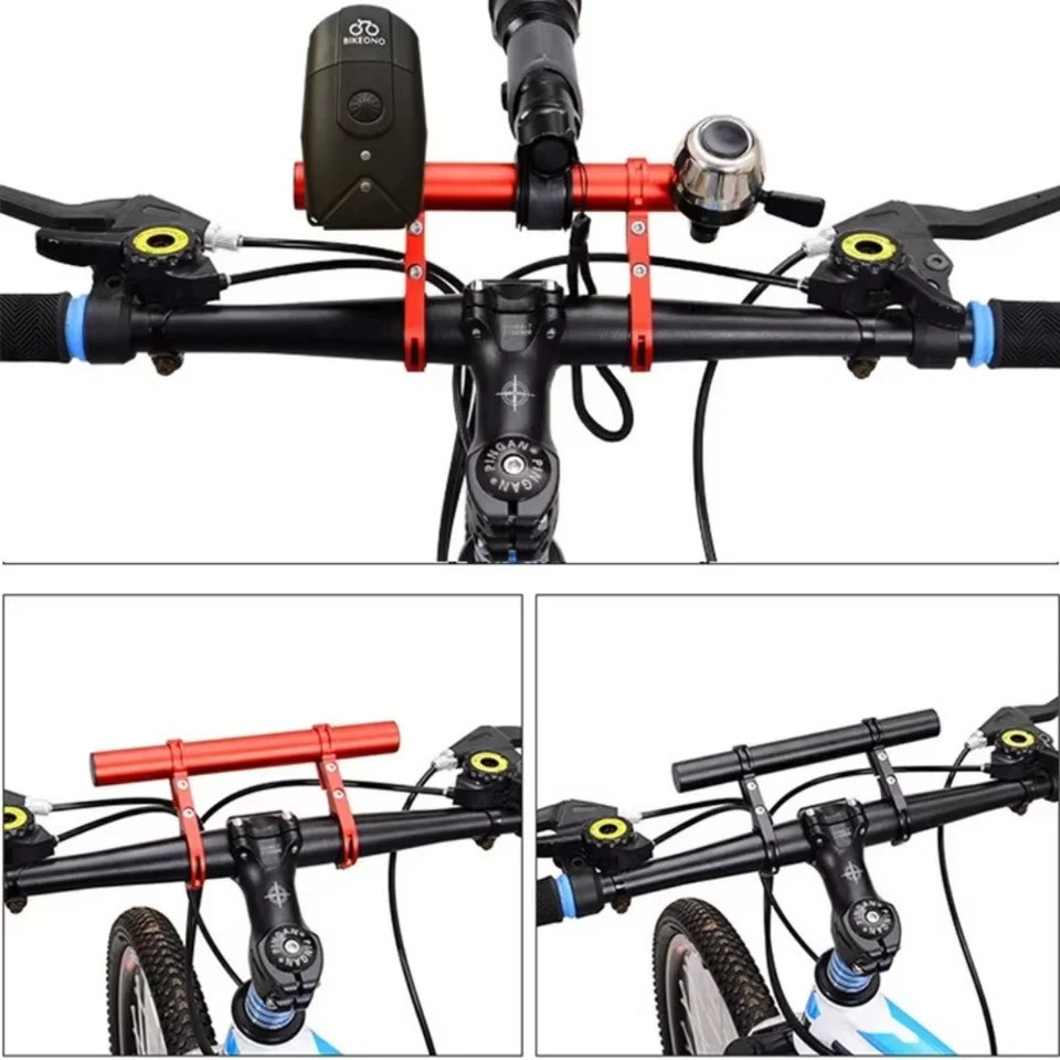 Bike Handlebar Extender Extension Bicycle Bar Mount Headlight GPS Holder Bracket