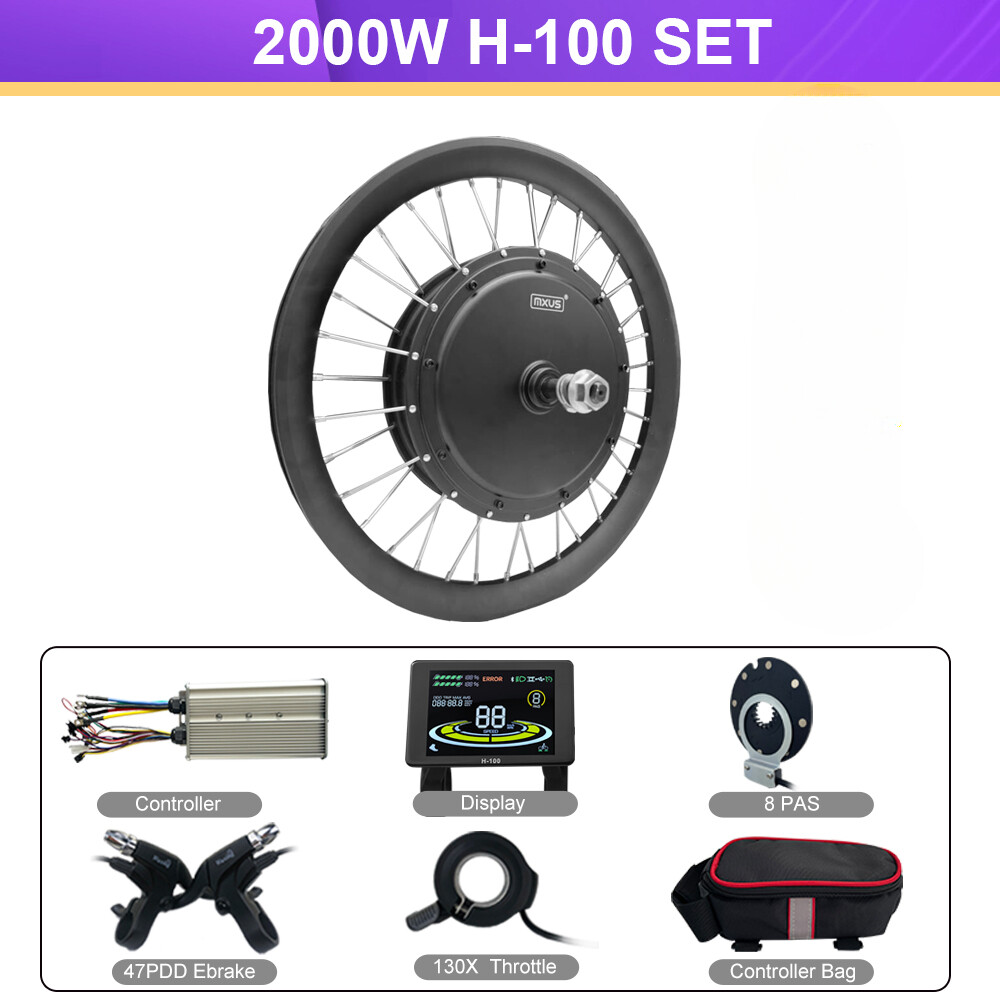 48V 2000W Mountain E-bike Gearless Brushelss Rear Motor 20-29Inch 700C 3.0 Tire