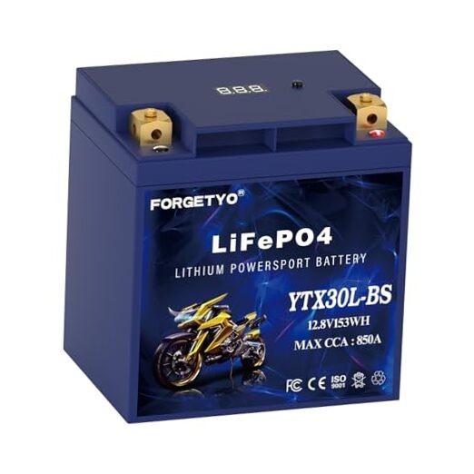 Lithium YTX30L-BS, 850A LiFePO4 Motorcycle Battery, 12V 12AH YTX30L-BS-12AH