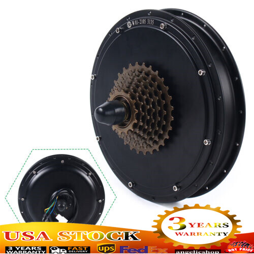 500RPM 48V 1500W Rear Hub Motor Fat Wheel Thread Brushless Gearless Hub Motor