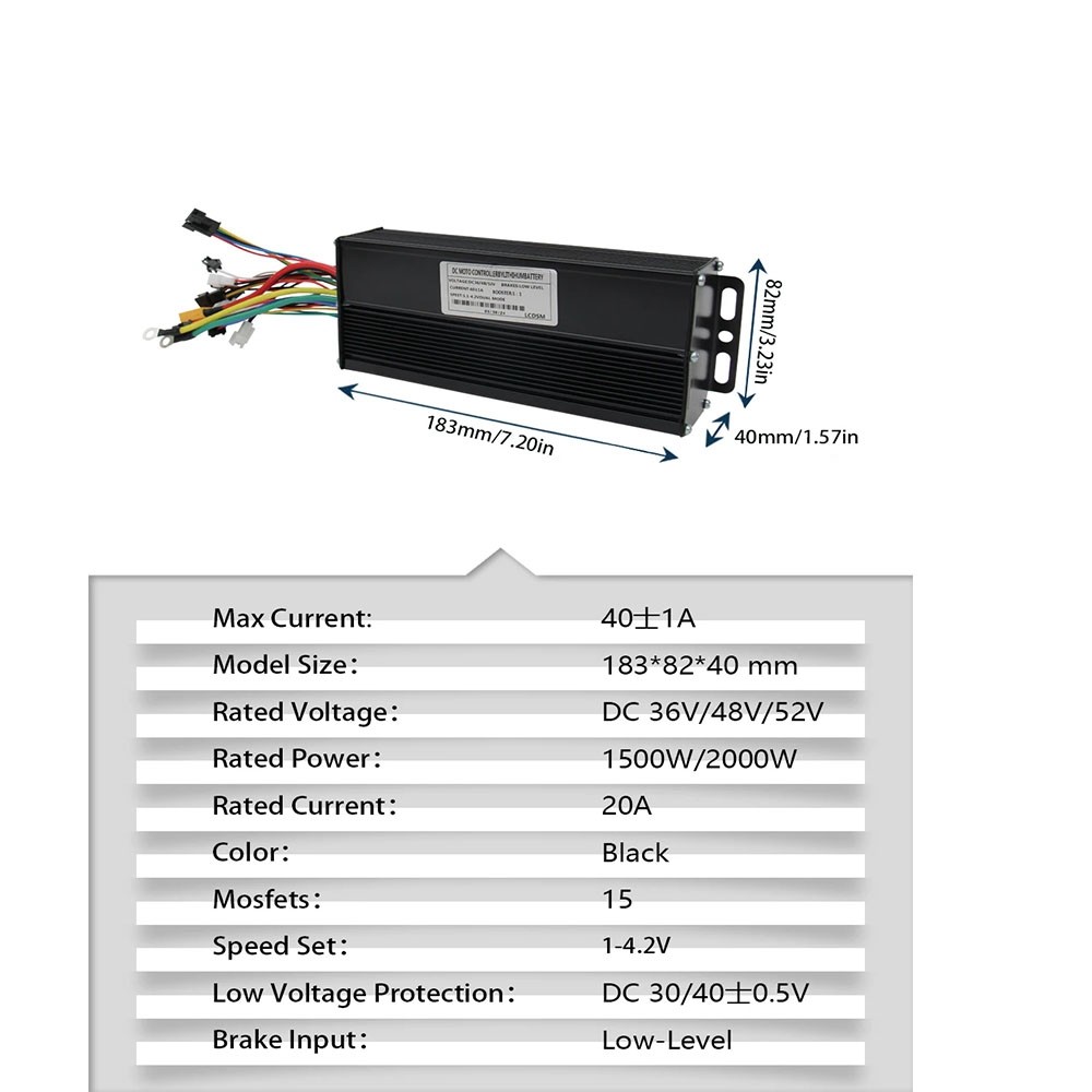 36V-52V Sine Wave Ebike Controller Kit – LCD Display + PAS Sensor