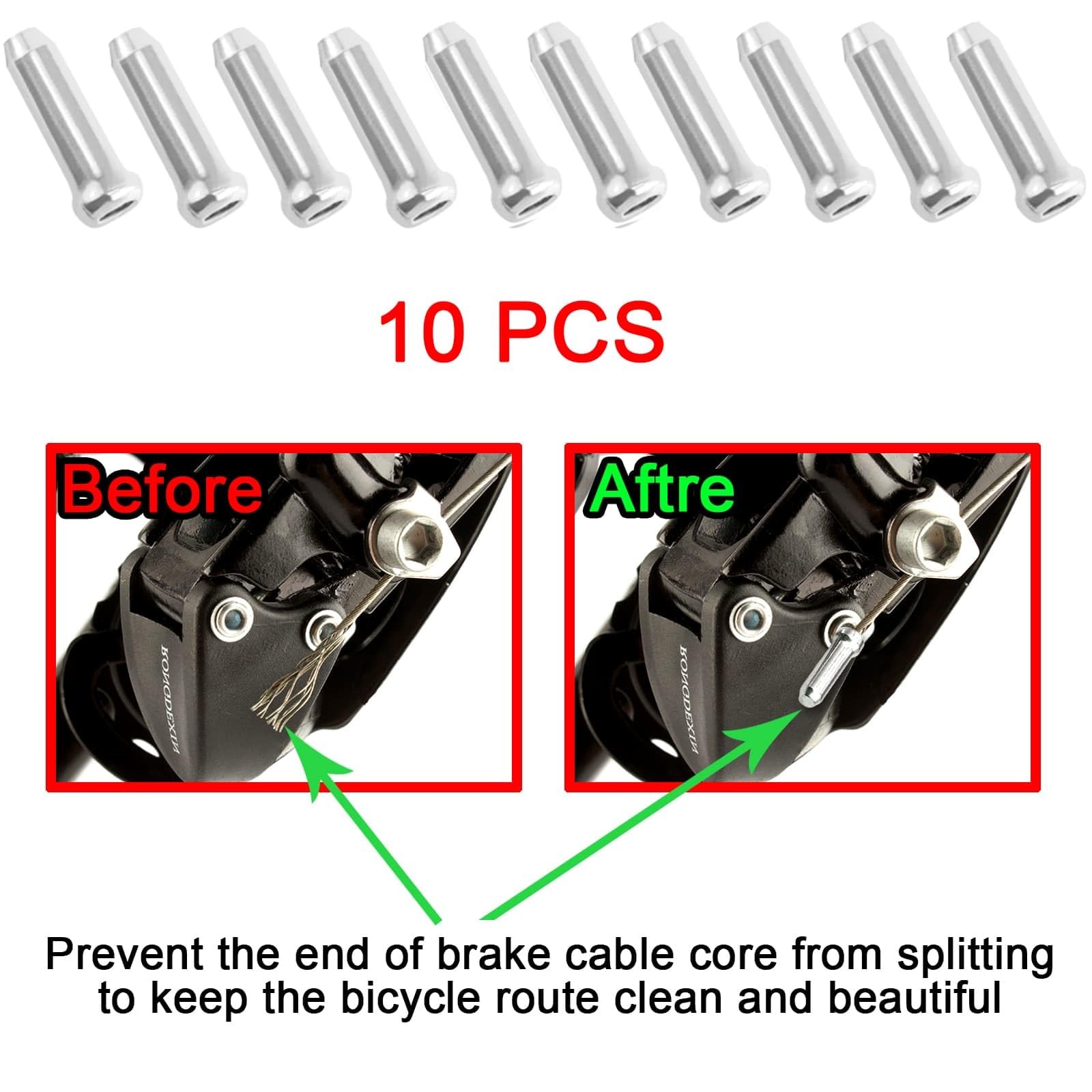 10PCS Bicycle Brake Cable, Bike Derailleur Shifter Cables,Front and Rear Brak…