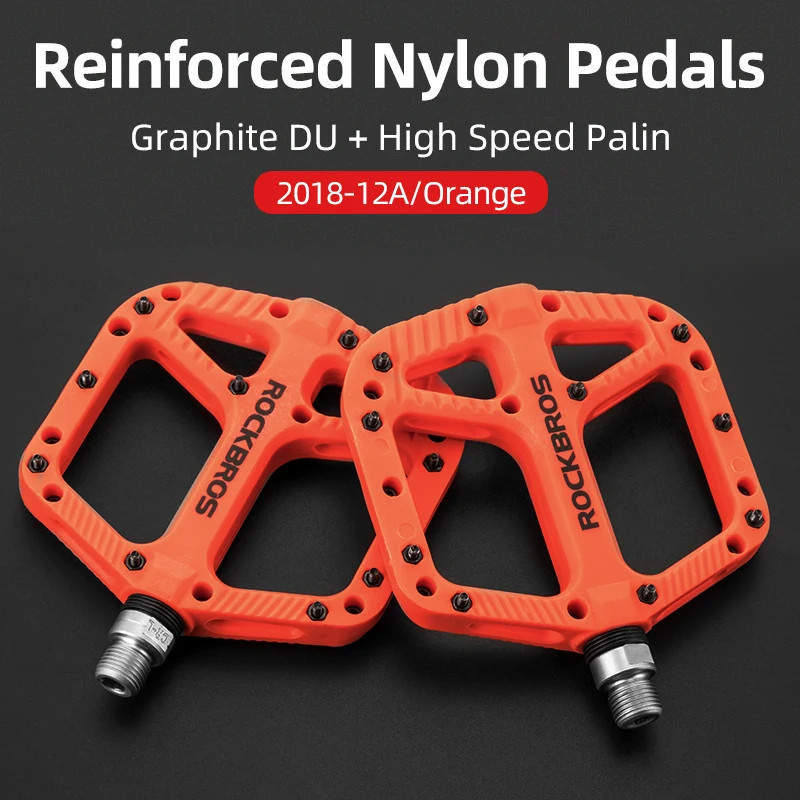 MTB Bicycle Pedals Non Slip Nylon Platform Pedals Ultralight Bearing Road