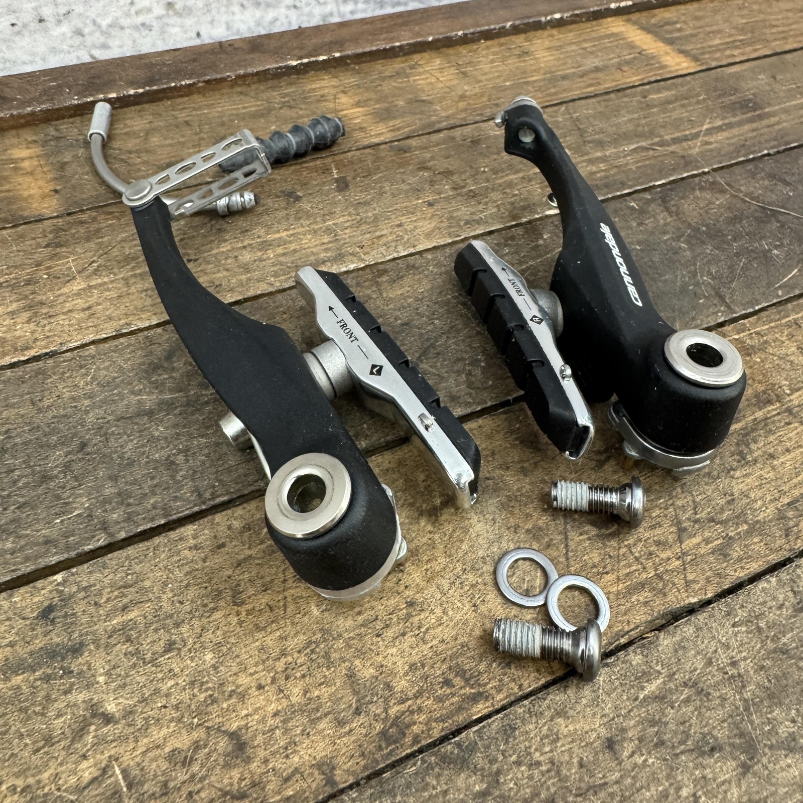 Cannondale V-Brake Caliper Pair Black Linear Pull MTB Hybrid Bike Pads