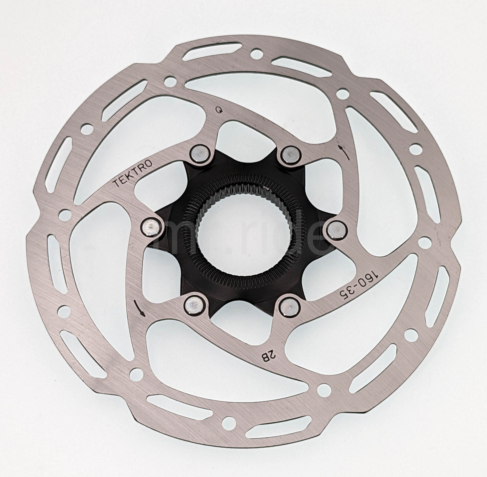 2x TEKTRO TR35 160mm Center Lock Bike Disc Rotor, Round Type, Stainless