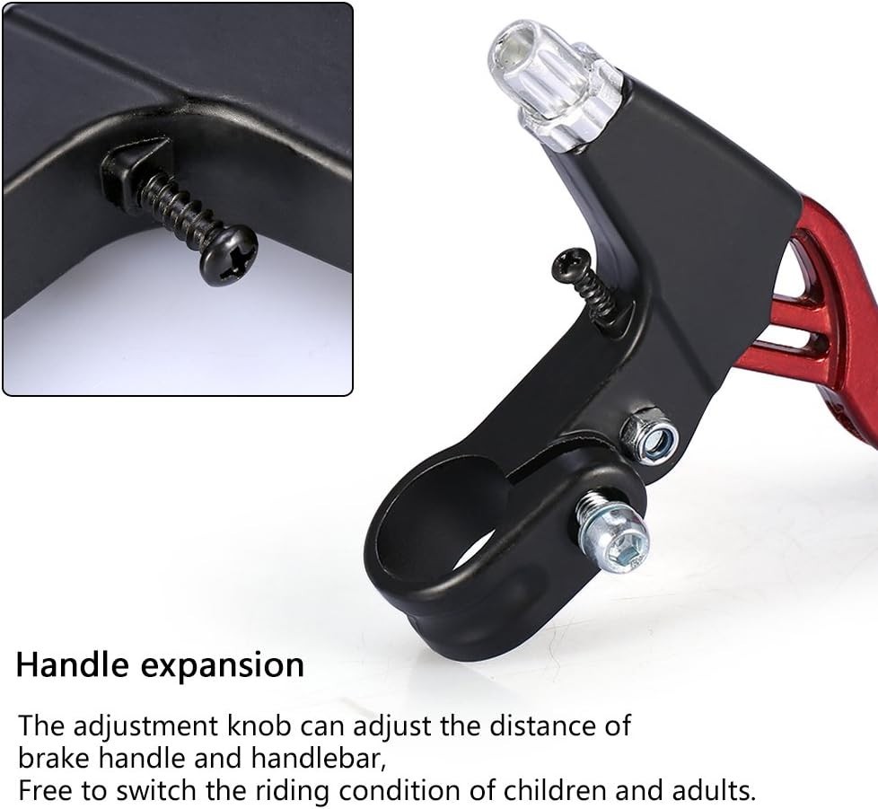 Ambidextrous Bicycle Brake Handle Set – Automatic Restoration – 6.3 inch – Red