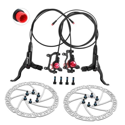 Z00M HB875E Ebike Hydraulic Disc Brake Set, Ebike Brakes+2*180mm Rotors