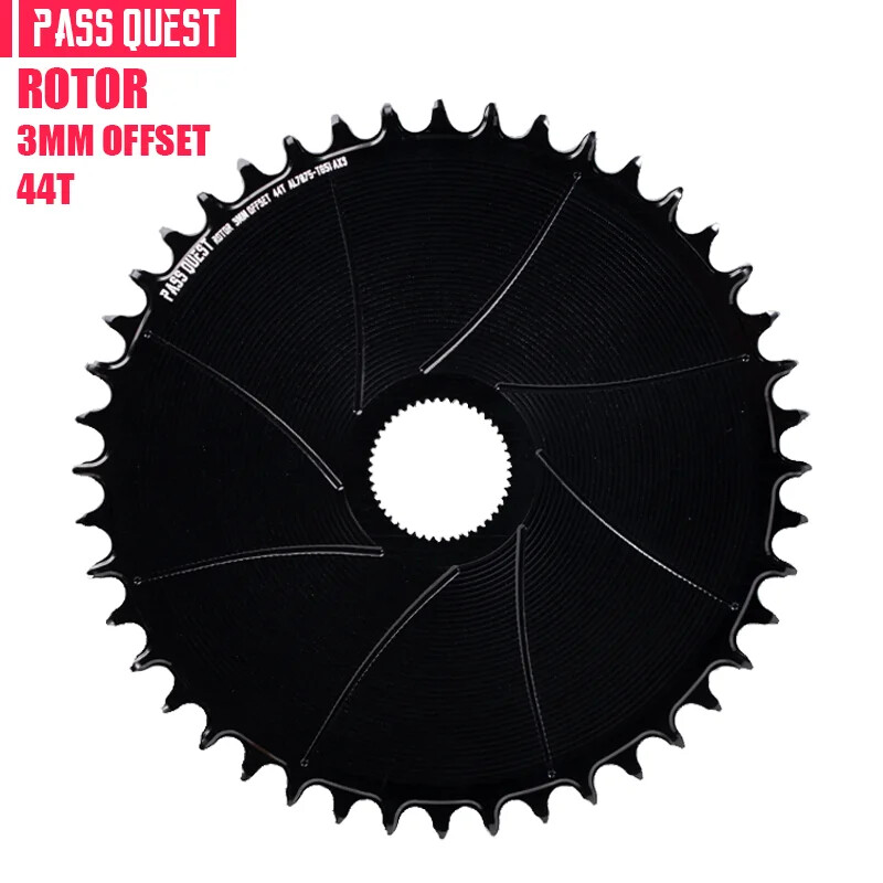 PASS QUEST Rotor Gravel Bike 3mm Offest AERO Round Narrow Wide Chainring