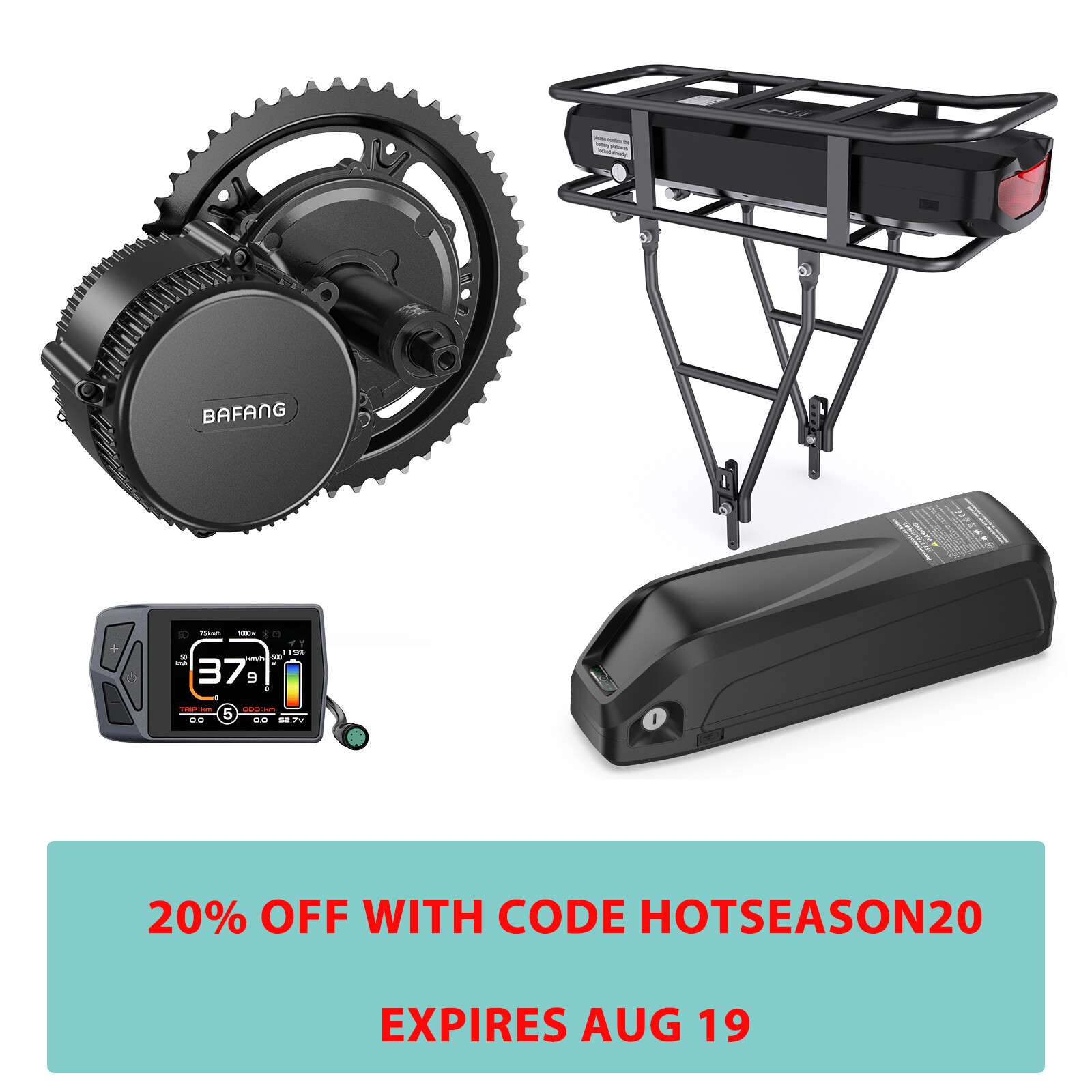 48V750W Bafang Mid Drive Motor Kit BBS02B 68-100mm Electric Bike Conversion Kit
