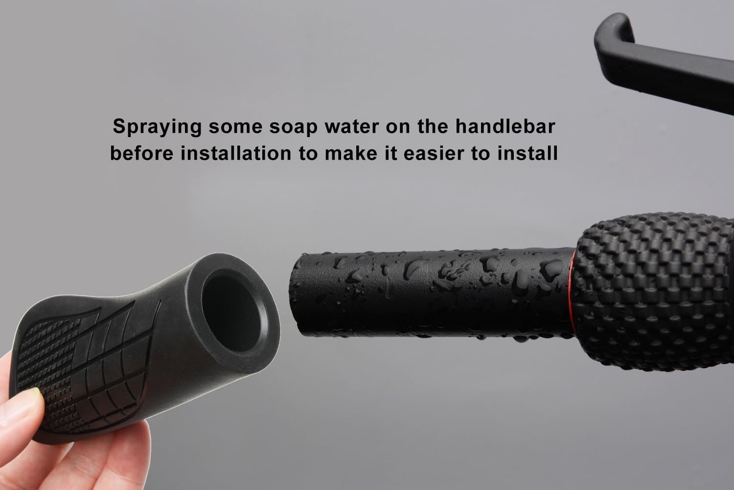 2PCS 90mm Bike Handlebar Grips Short Rubber Ergonomic Two-Color