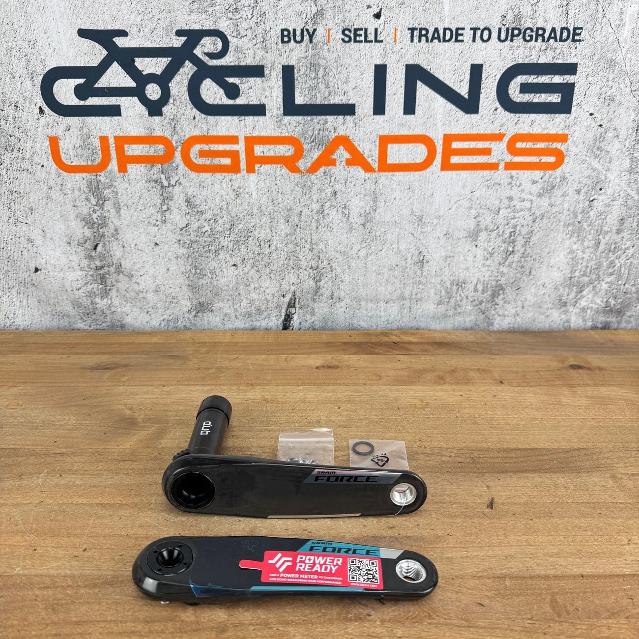 New! SRAM Force AXS E1 172.5mm Carbon DUB Spindle Crank Arms Crankset 409g
