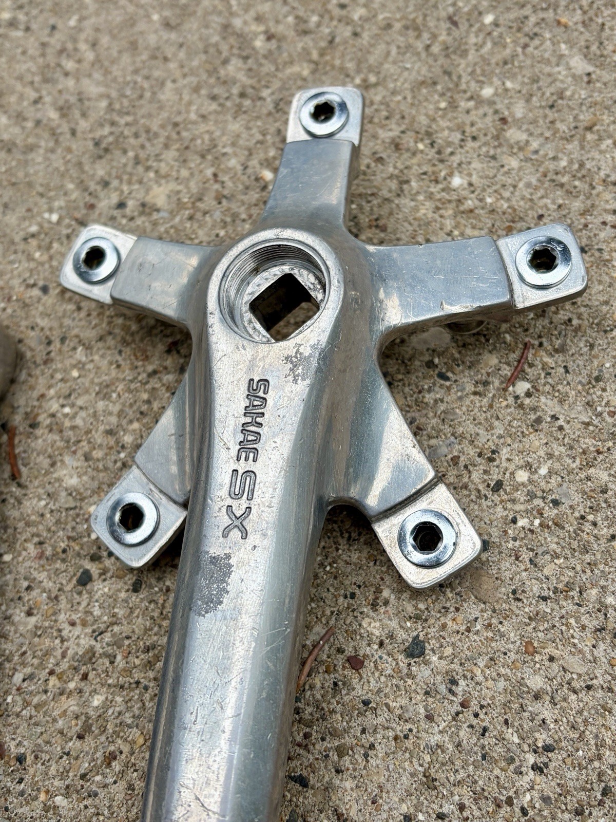 Vintage Sakae Crankset 175 Square Taper Crank Arms 110 74 Triple Chainring Bolts
