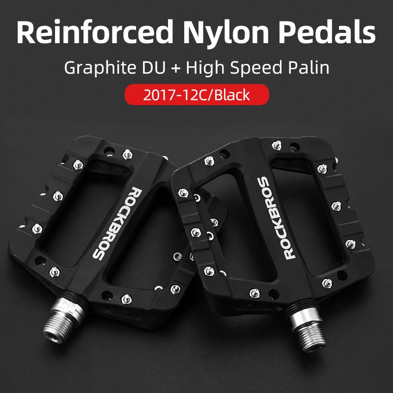 MTB Bicycle Pedals Non Slip Nylon Platform Pedals Ultralight Bearing Road