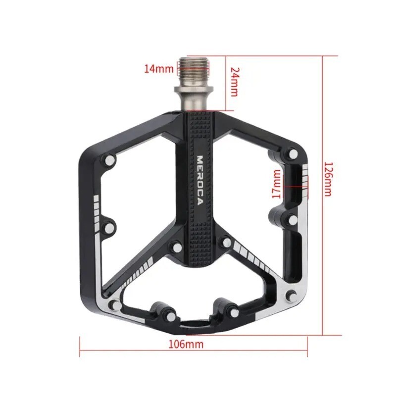 Sealed DU Bearing MTB Bike PedalsNon-Slip Alloy Platform for Mountain & Road