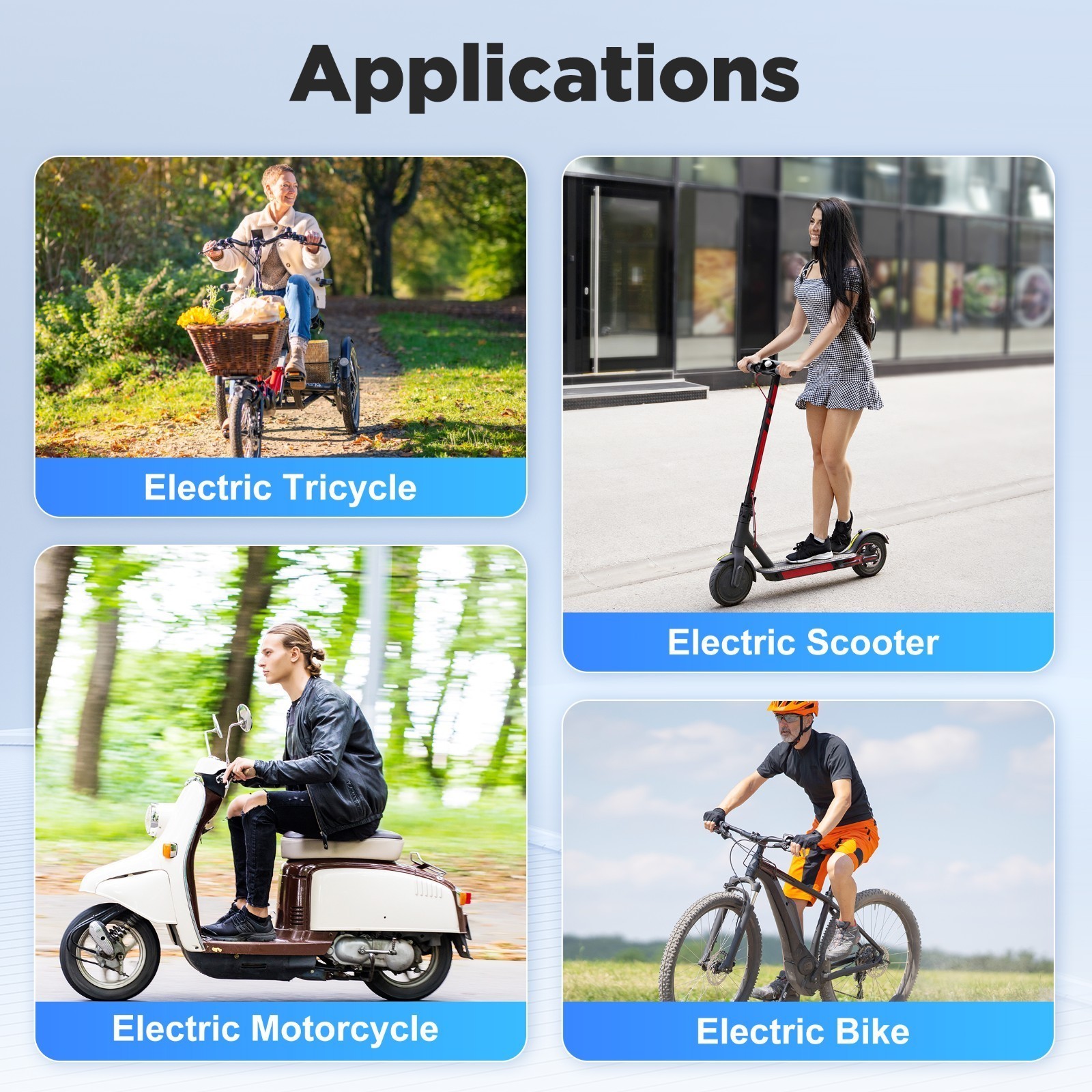 36V 14Ah E-Bike Lithium Battery 1000W Electric Bicycle Battery Pack With 30A BMS