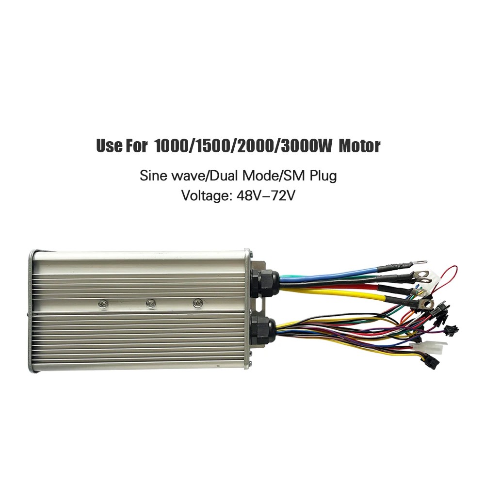 E-bike 48V-72V 60A Controller Dual Mode Sine Wave LCD Display 1000W~3000W Motor