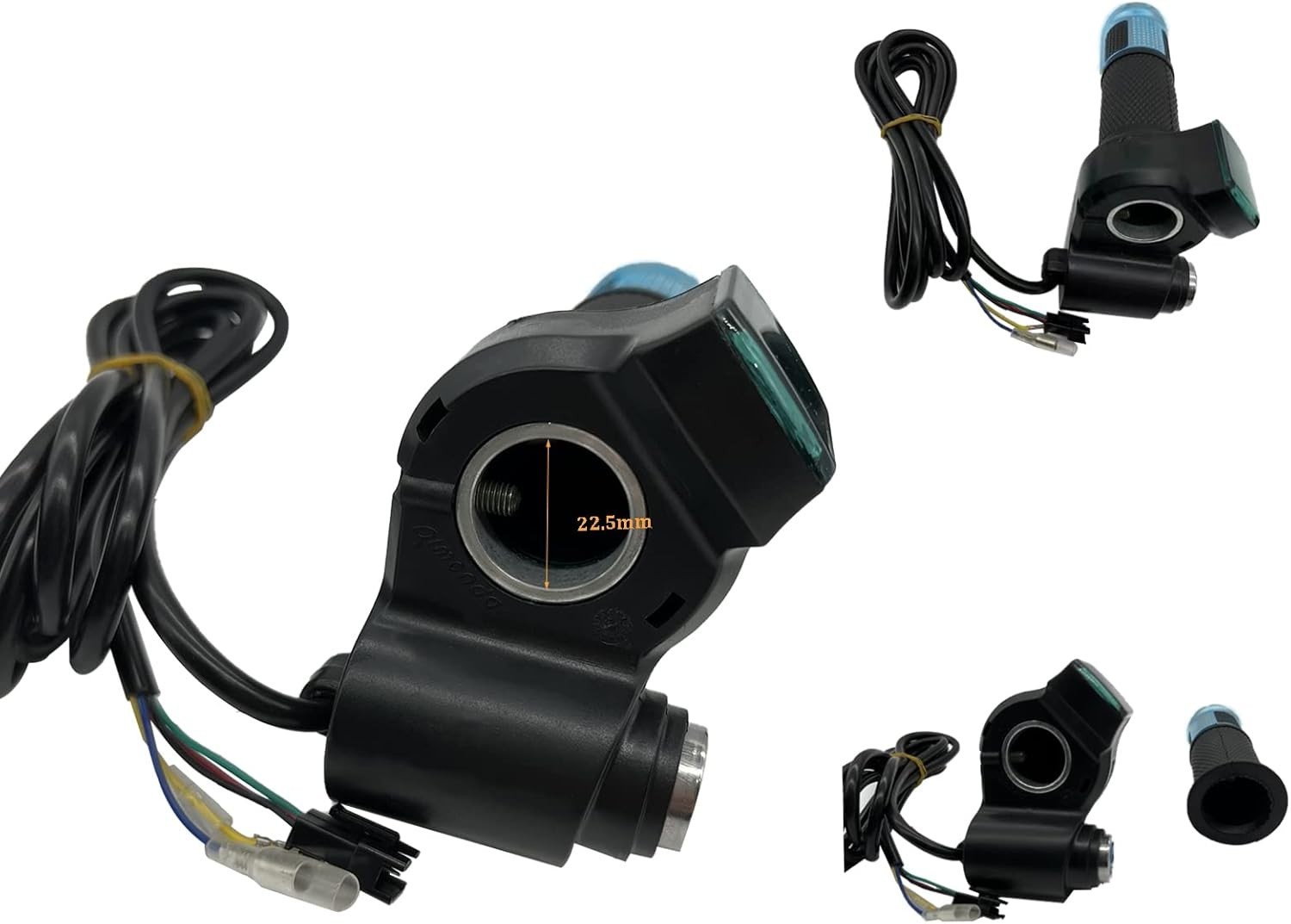 Auto-Detect Voltage Electric Bike Throttle with LCD Display & Non-Slip Grip