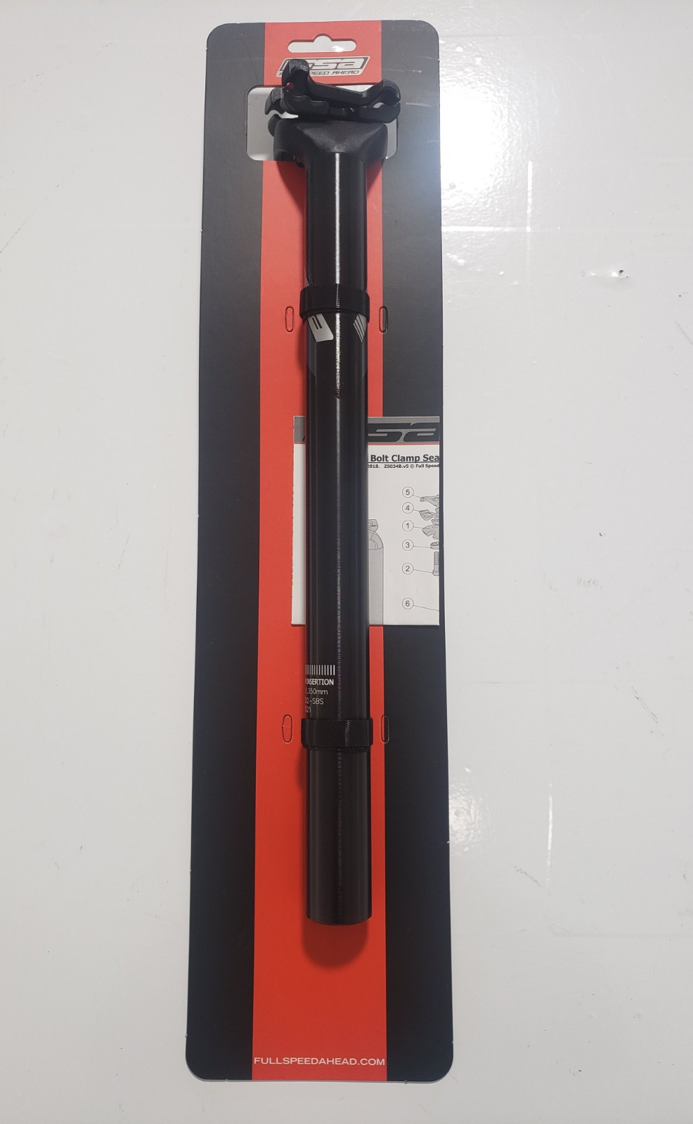 FSA Energy Seatpost 27.2x350mm, SB 20mm Gray Graphic/Black
