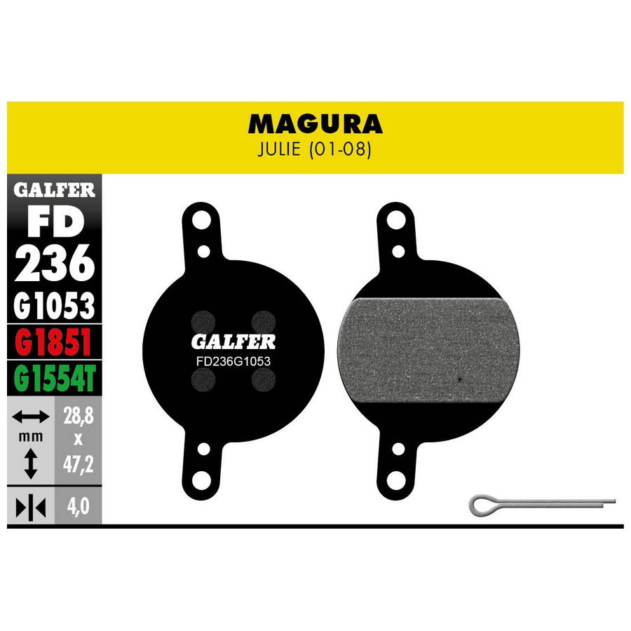 Pads Mixes Black Standard For Magura Julie From 2001 Al 2008 FD236G1053 GAL