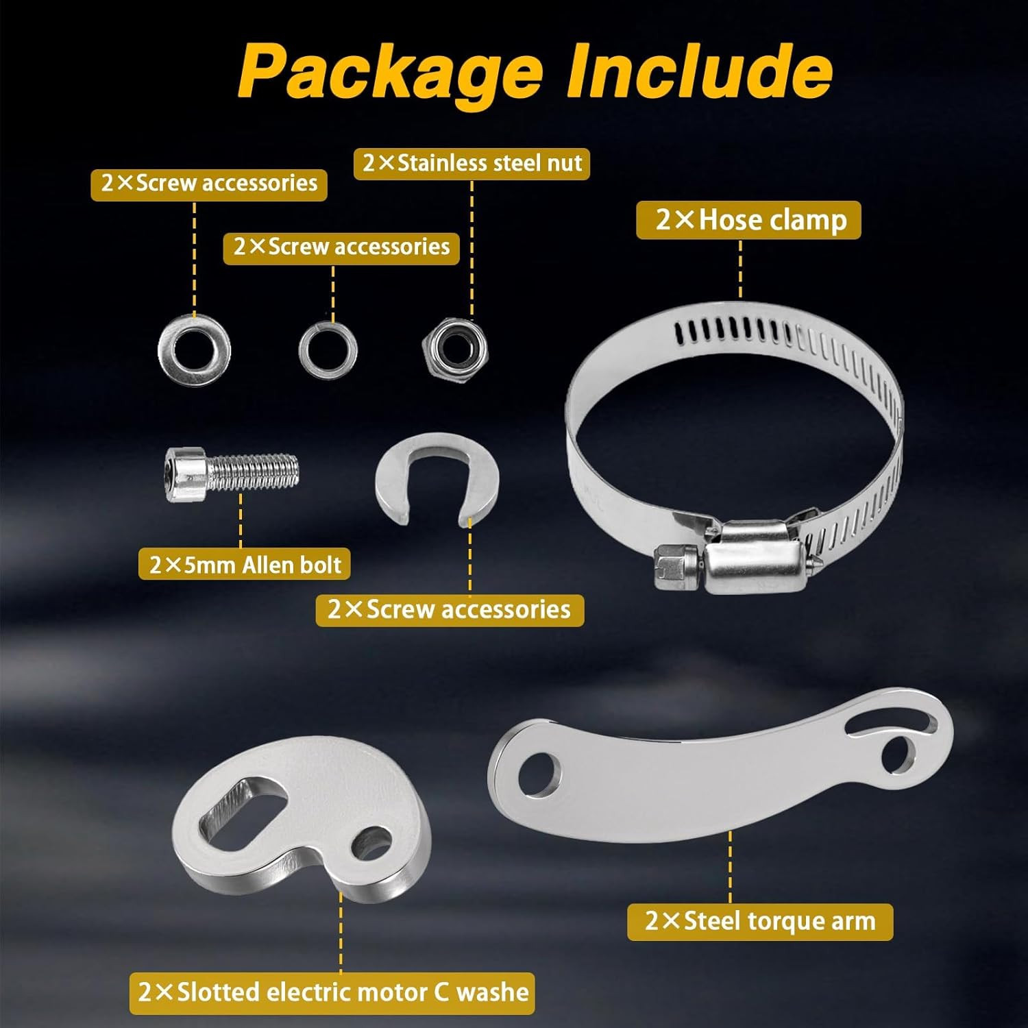 2 Sets Universal Torque Arm Conversion Kit(M14) Compatible with E-Bike Front …