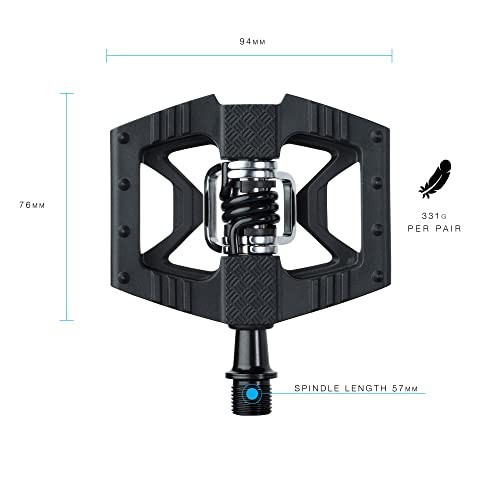 Hybrid Clipless Flat Bike Pedals Composite Chromoly Steel Spindle Mud Shedding