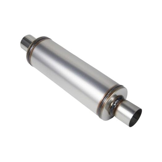 Exhaust Muffler, Universal Muffler for 2.25″ Inlet/Outlet + 4.5″ Body Diameter