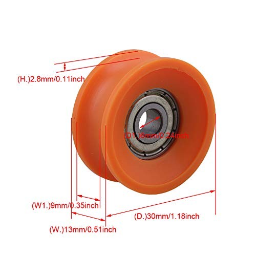 4Pieces 6x30x13mm Plastic Coated Sealed Bearings Steel 606ZZ Deep U Groove
