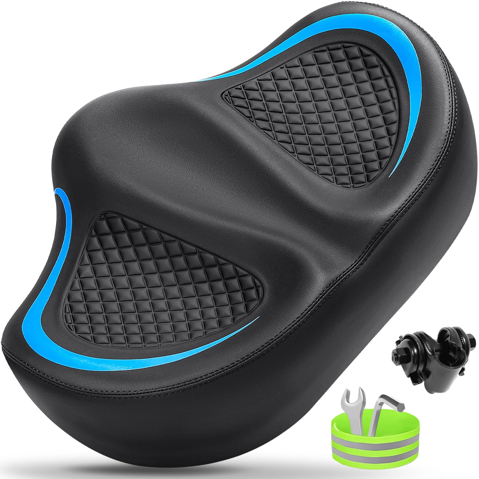 CDYWD New Noseless Bike Seat for Men Women Comfort, Extra Wide Soft Padded Bi…