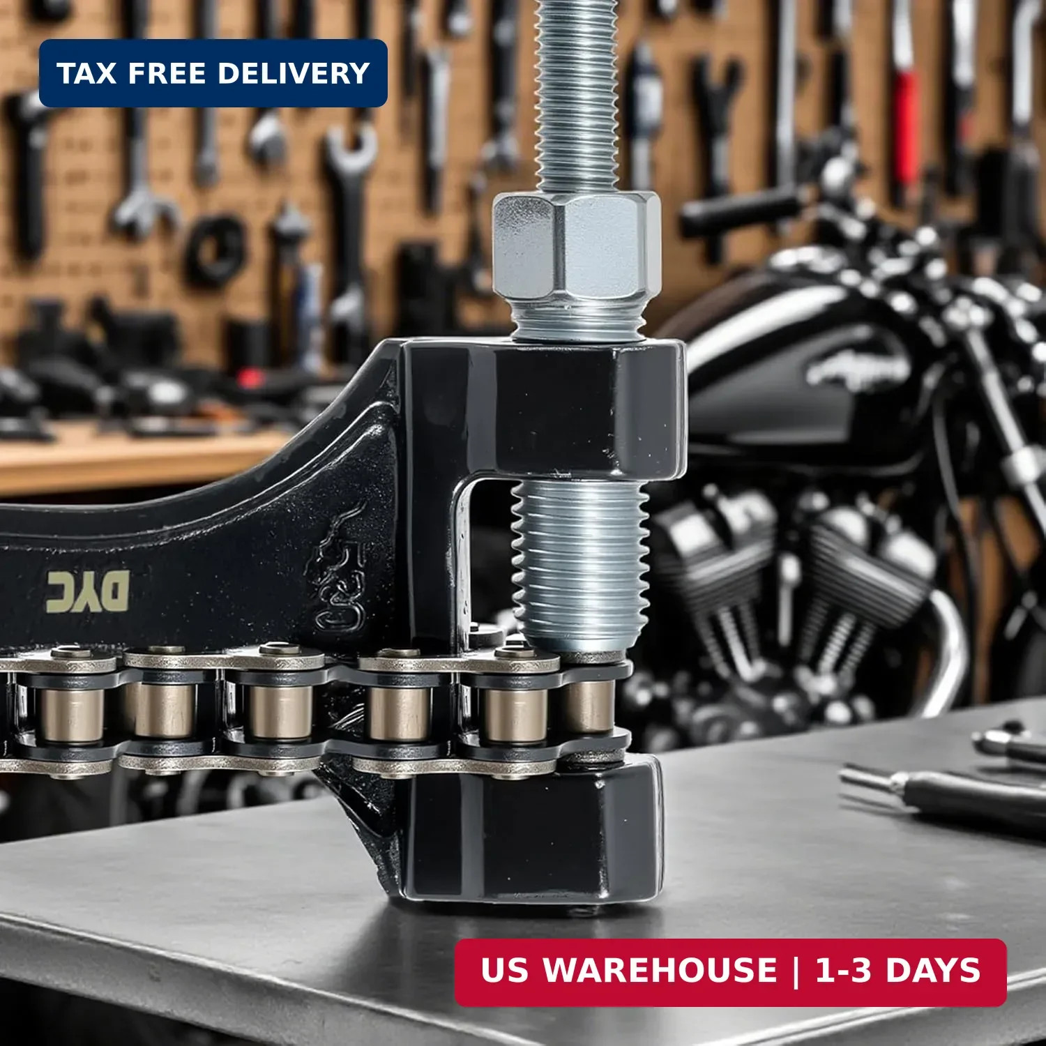 DYC 420 Chain 132 Links with 5 Master Links and Chain Breaker Tool | Cut to fit
