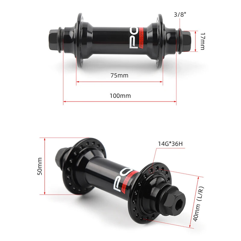 BMX Bike Hub 9T 36H Front and Rear BMX Hubs Sealed Bearings Bicycle Parts