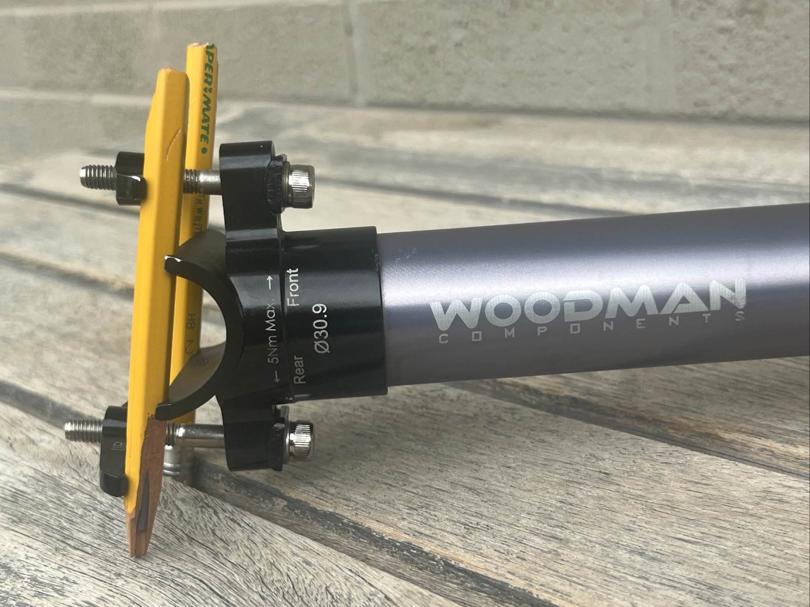 Vintage Woodman Components SL Plus Seatpost 30.9 x 390mm – Gray