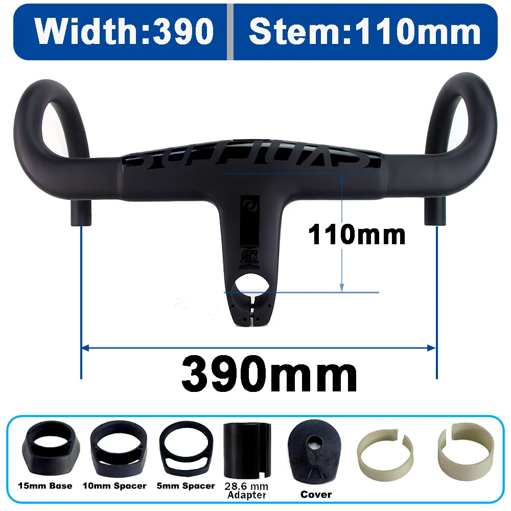 Carbon Aero Road Integrated Handlebar Screw 31.8mm Diameter and 28.6mm Converter