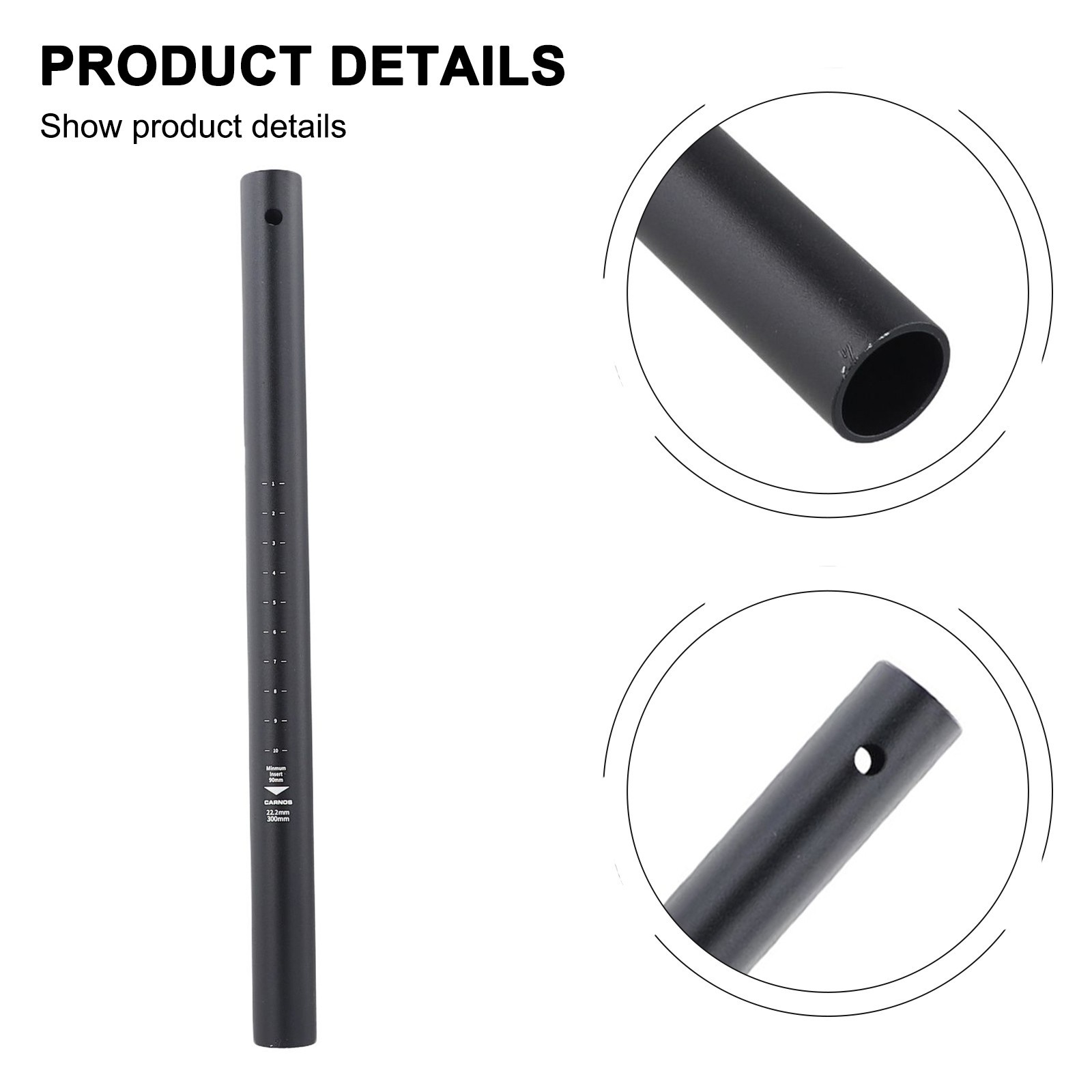 1xAluminum Alloy 6069 Waterproof Seattube For Childrens Balance Bike 22.2x300MM