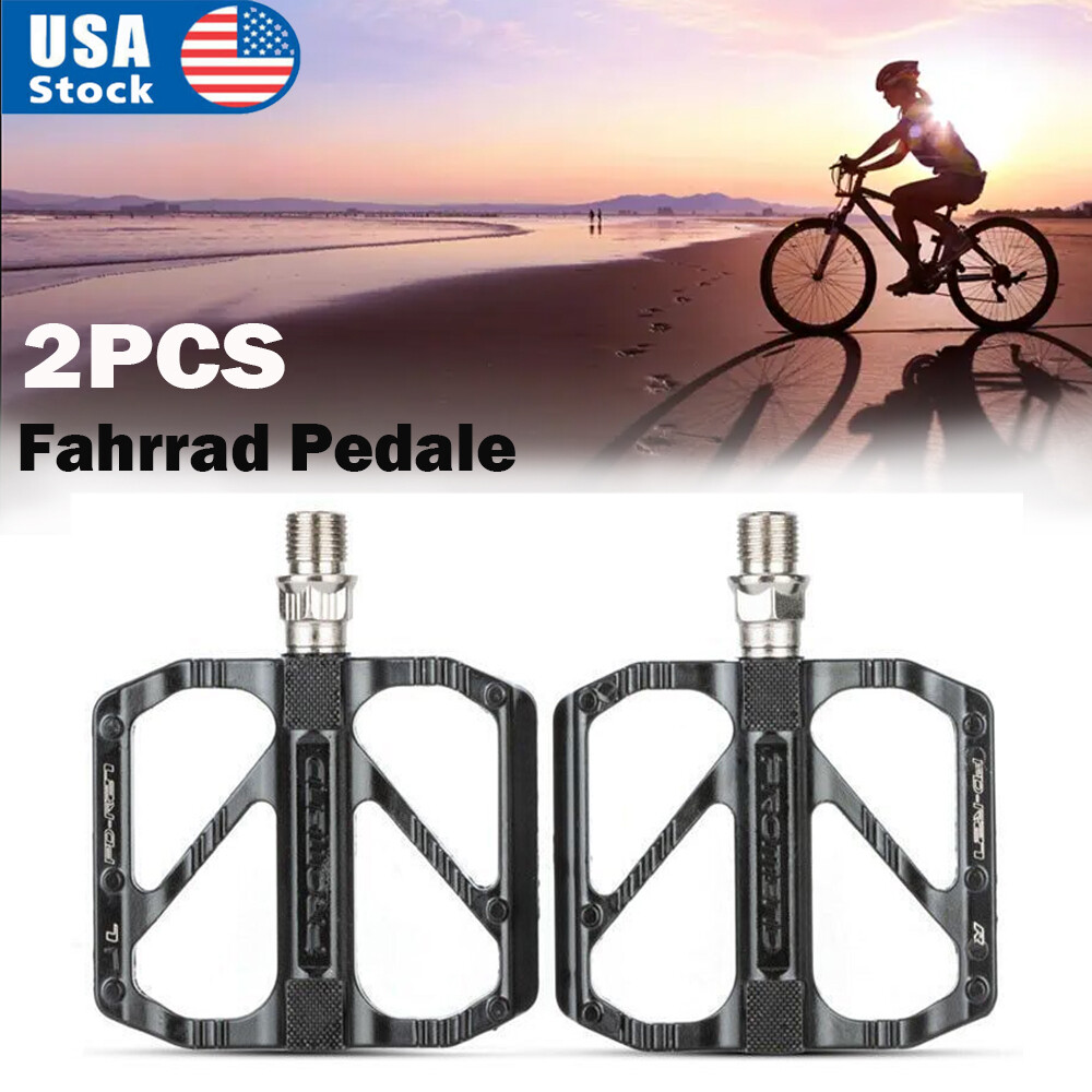 Road Mountain Bike Pedals Flat Aluminum Sealed Bearing 9/16″ For MTB BMX
