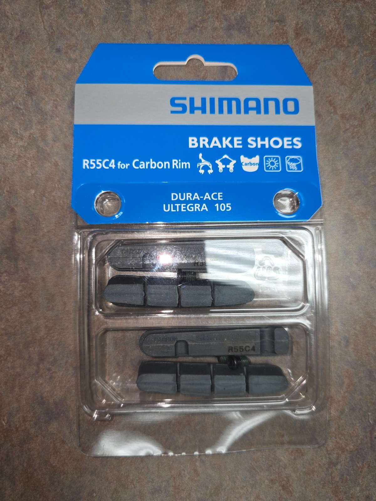 Shimano R55C4 Brake Pads 2 Pairs Carbon Rim Dura-Ace Ultegra 105 Road Bike NEW