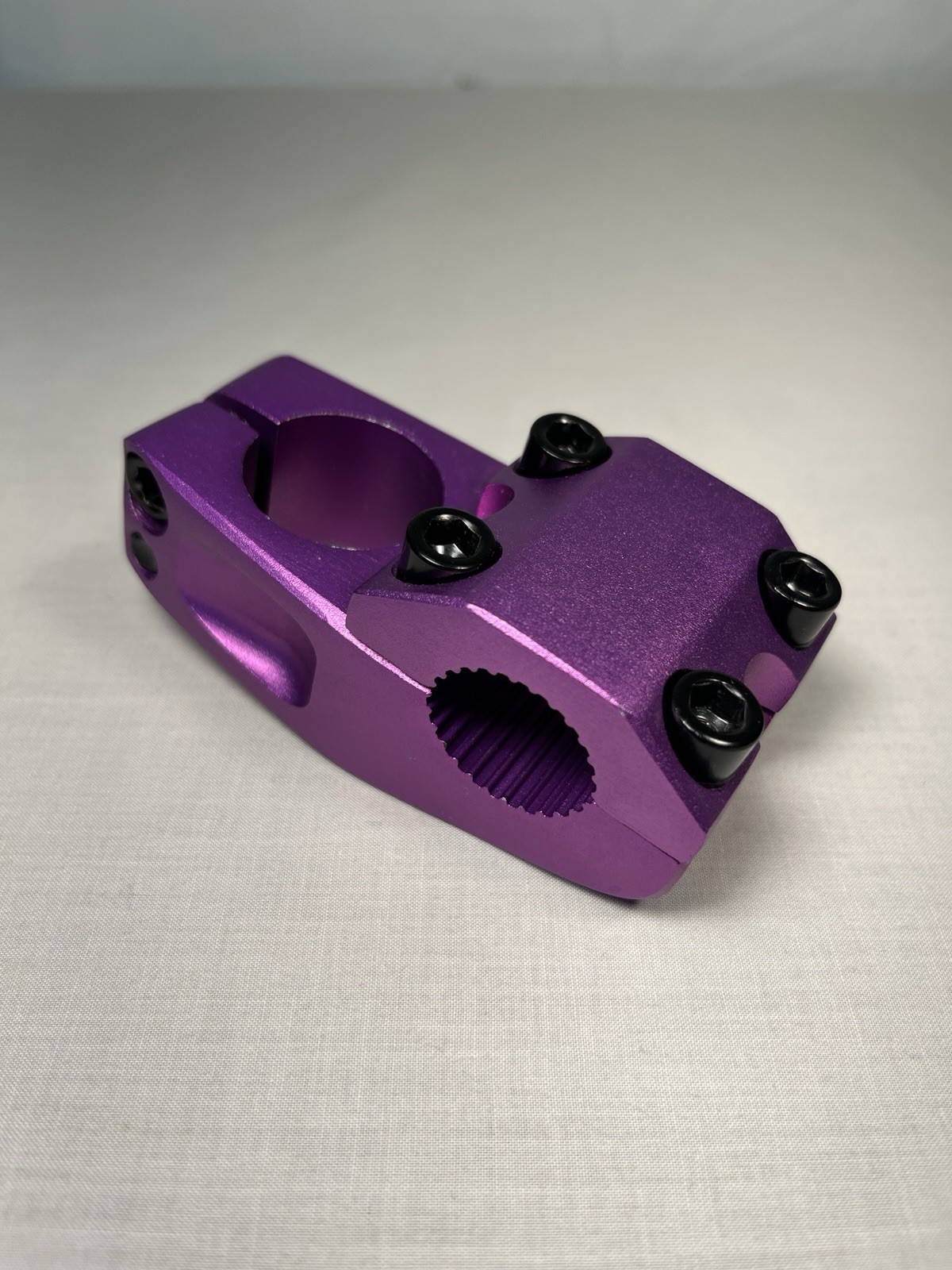 Purple Anodized BMX Top Load Stem —Aluminum, Black Hardware, Excellent Condition