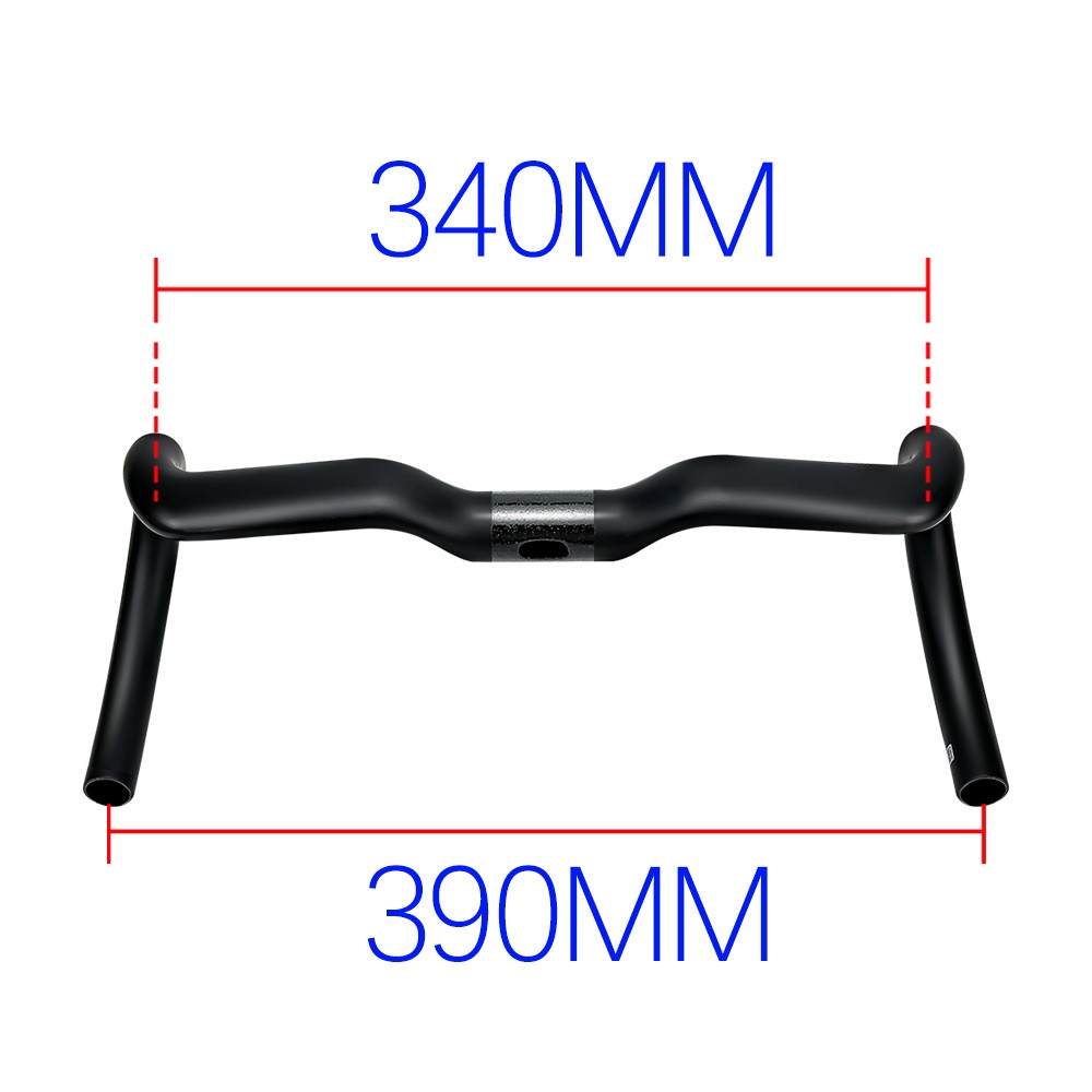 Carbon Fiber Rise Bar Road Bike Handlebar Gravel Bicycle Drop Bar 31.8mm Black