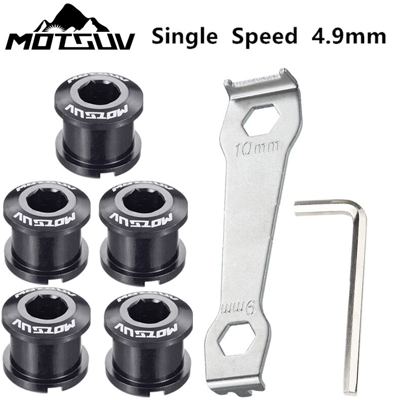 5Pcs MTB Bicycle Chainwheel Screws Cycling Chainring Wheel Bolts Road Bike nuts