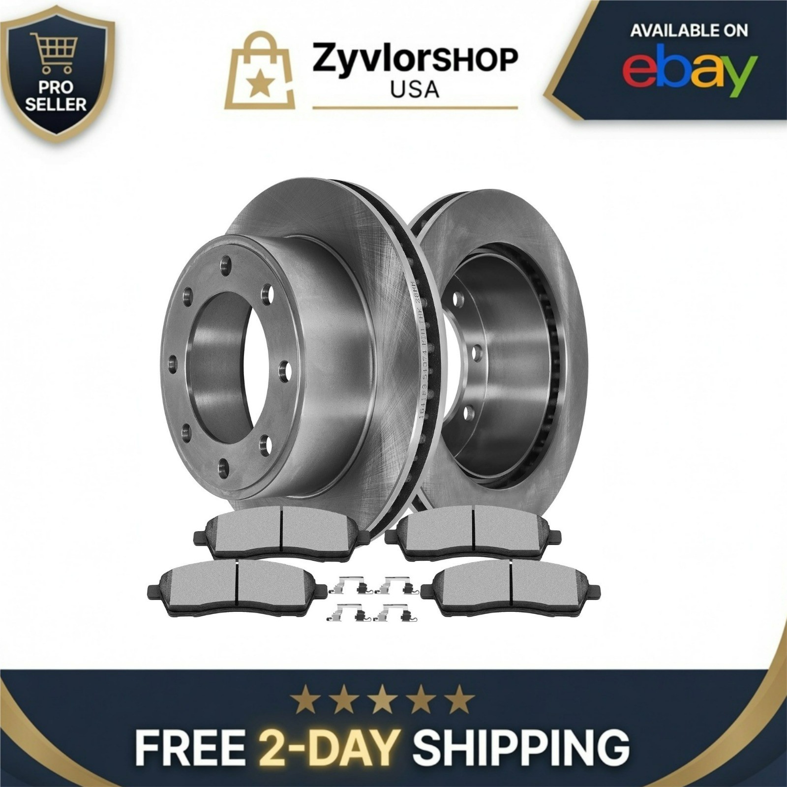 SCITOO Brake Pads and Rotors Kits for Ford F-250 F-350 Excursion 1999-2005