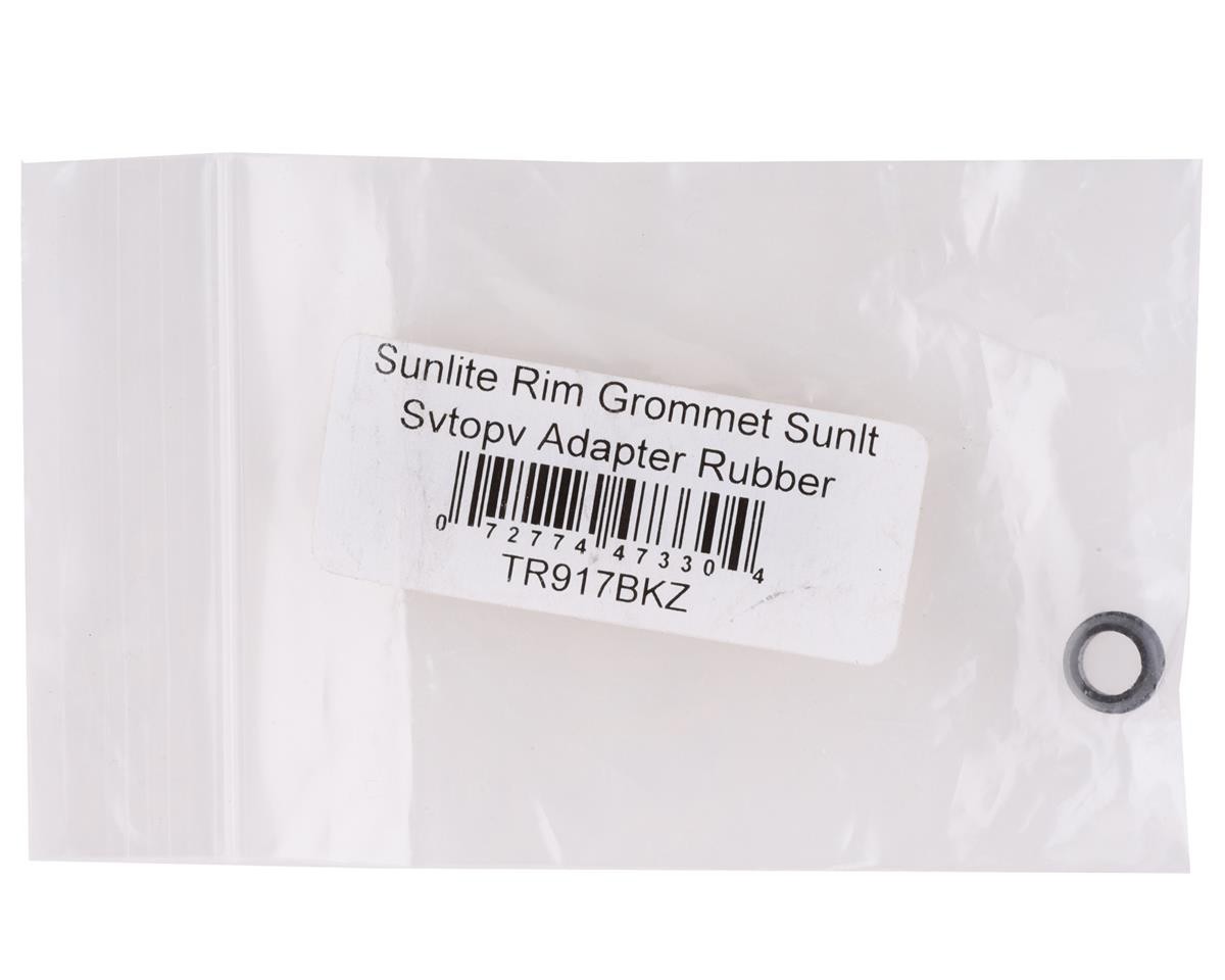 Sunlite Schrader to Presta Valve Rubber Rim Grommet (Black) (1) [TR917BKZ]