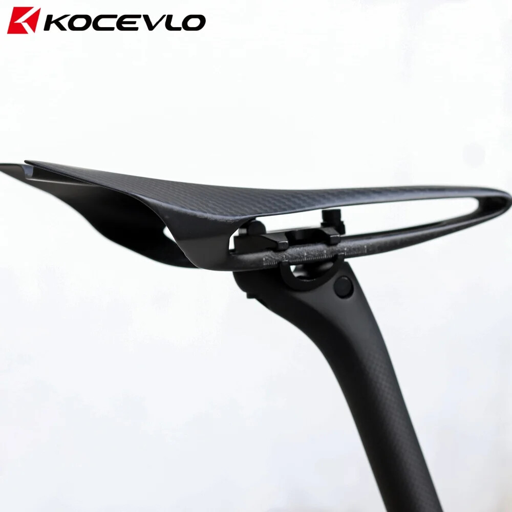 KOCEVLO Carbon Fiber Road Bike Saddle Ultralight 90g Integrated Seat Cushion