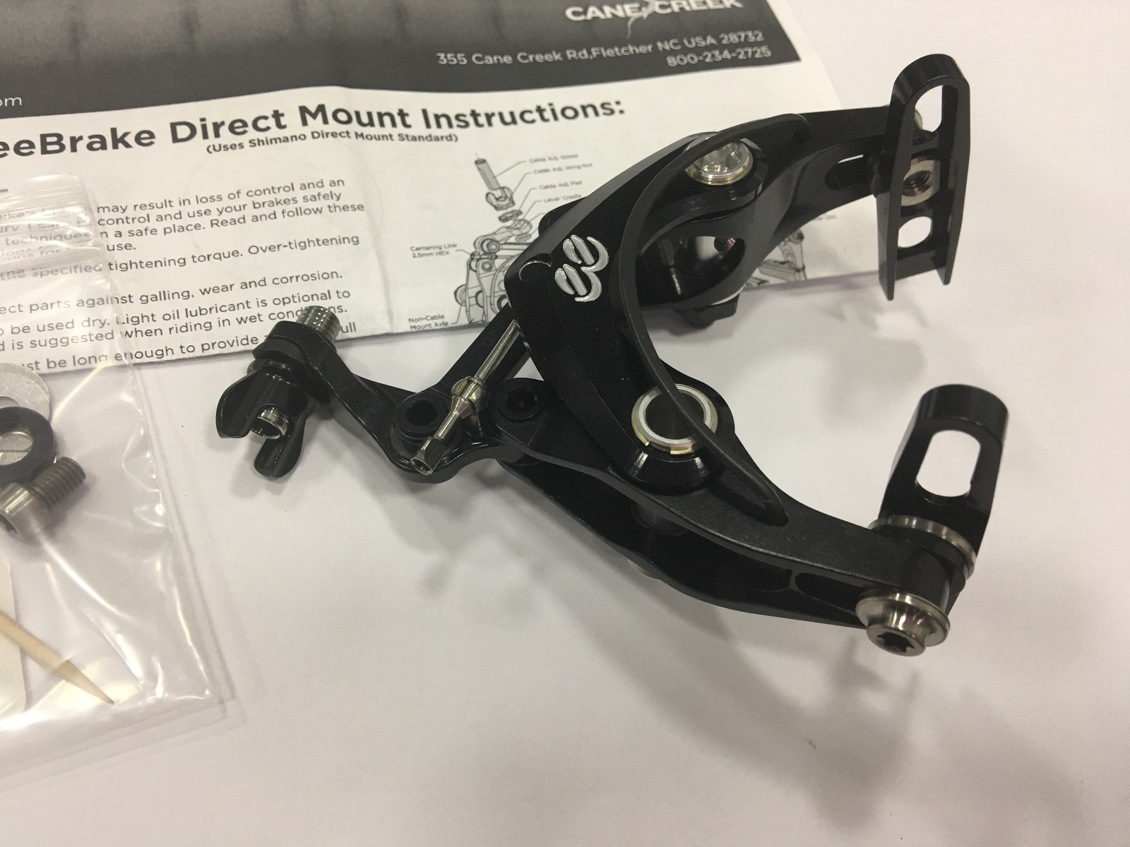 Cane Creek eeBrake G4 Single Direct Mount Fork / Seatstay (Black) #BEE0176