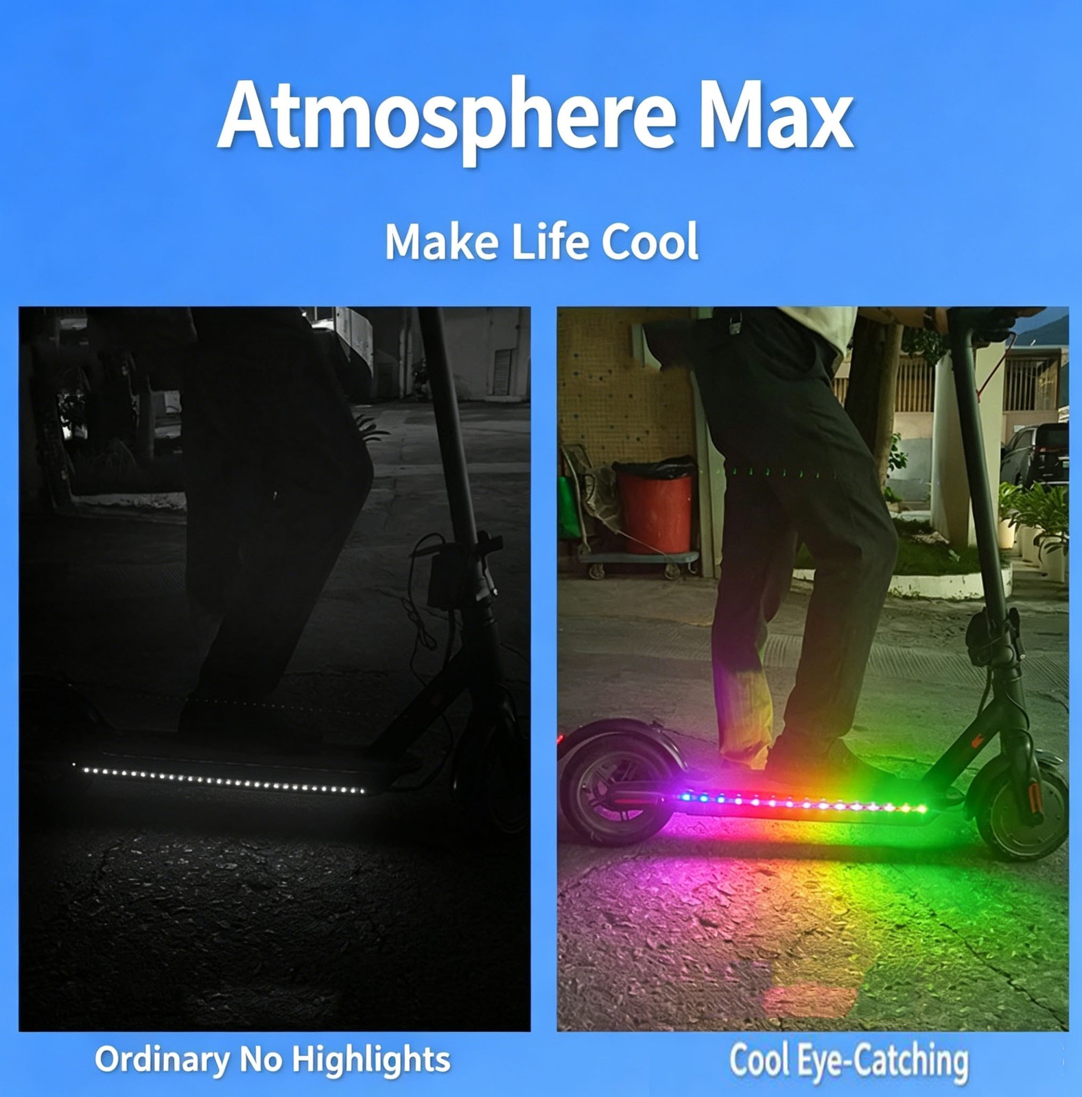 Bluetooth RGB LED Strip Light Remote Control for Electric Scooter Bicycle e-Bike