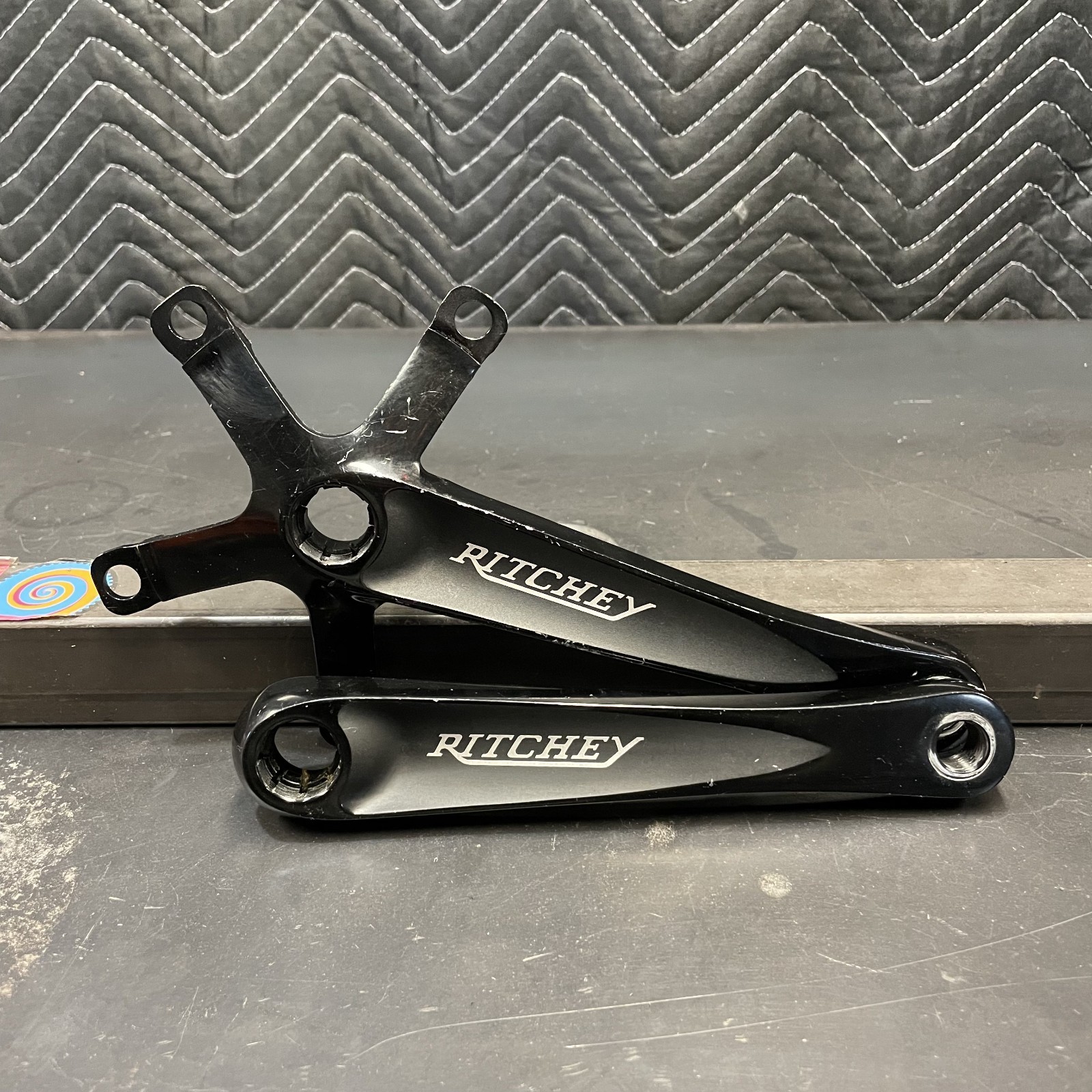 Black Ritchey WCS Double Crankset – Octalink – 175mm – 130 BCD – Used