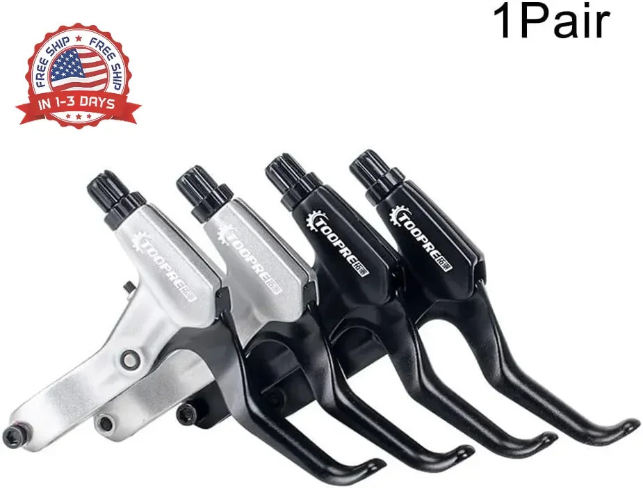 Xiaokeis 1 Pair Bicycle Brake Levers Aluminum Alloy Bicycle Brake Handle Left Ri